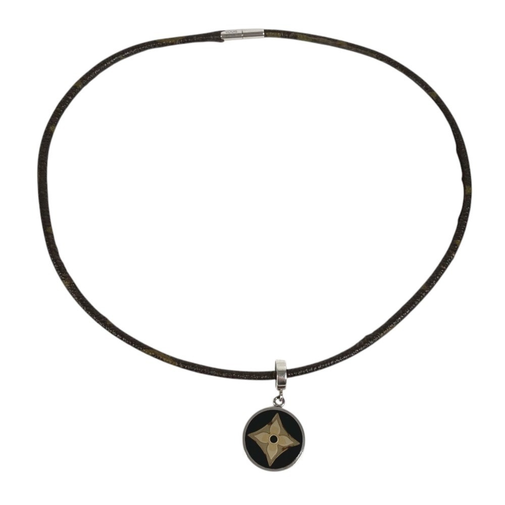 LOUIS VUITTON Brown Monogram Canvas Necklace